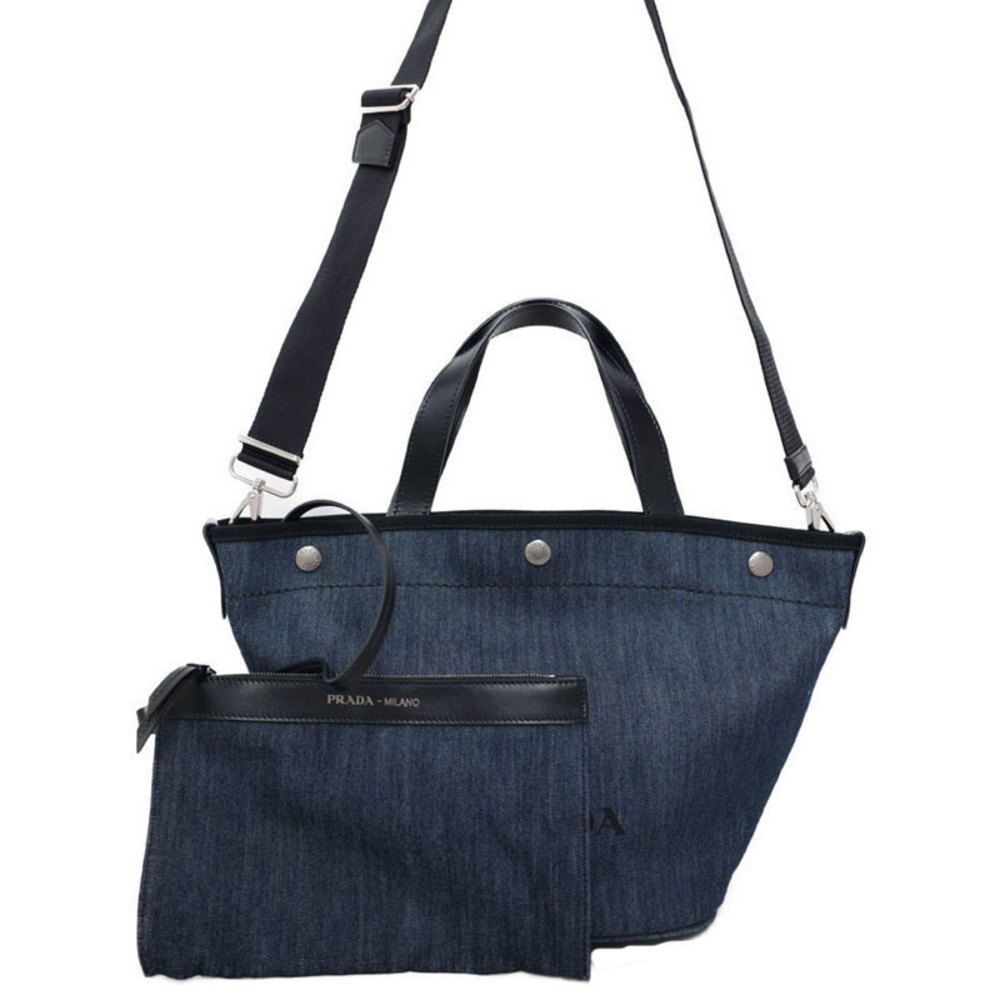 Prada Denim Small Tote Bag